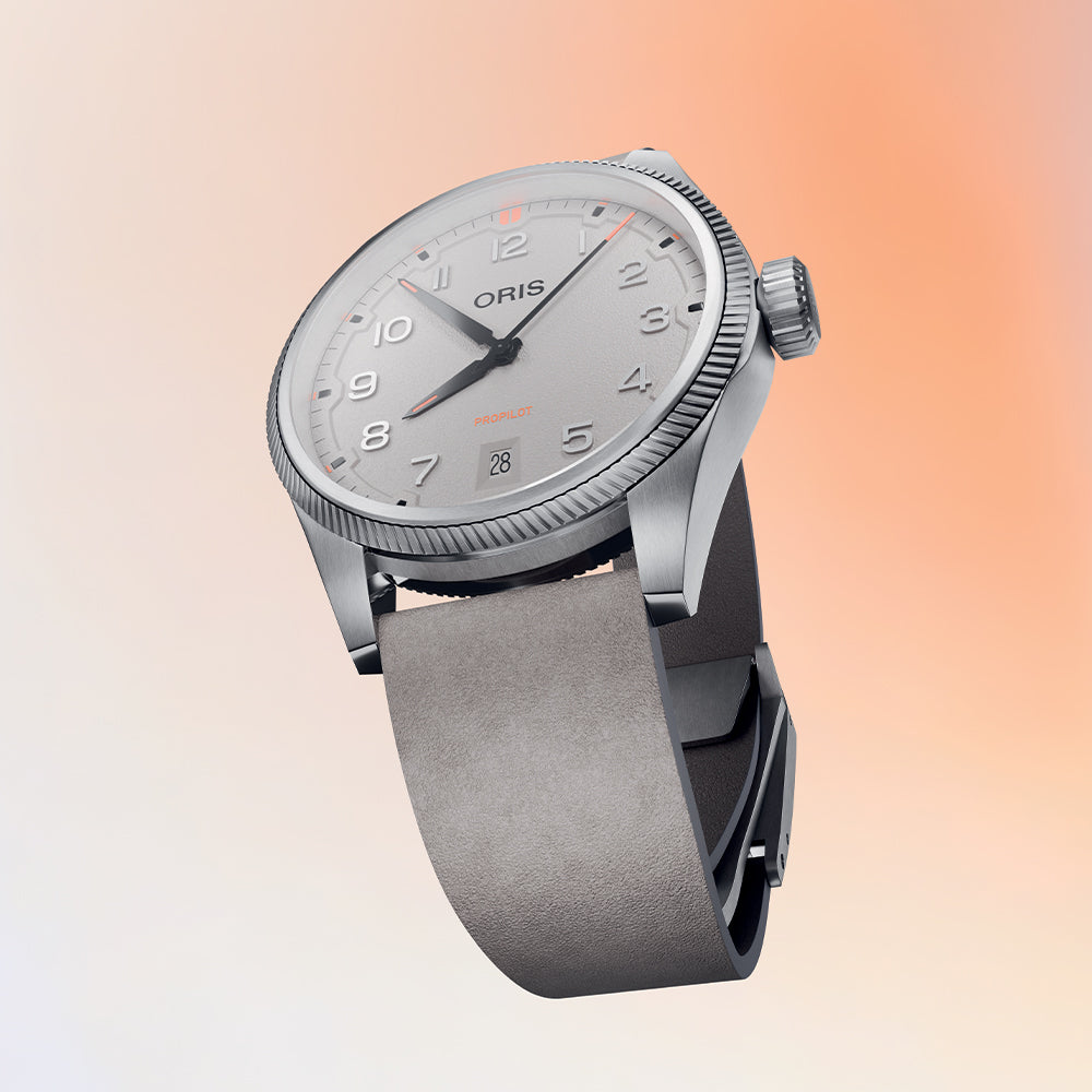 ProPilot Date 41mm - Chalk Grey on Leather Strap
