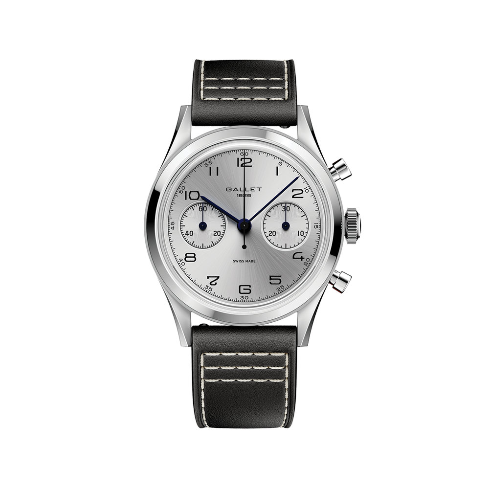 Classics G09 Tribute to Silverlight 38mm - Silver on Leather Strap
