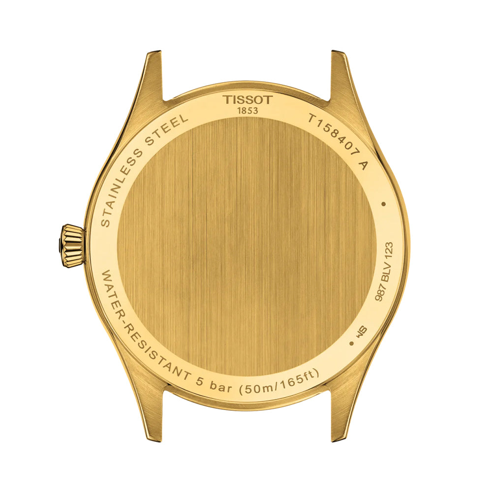 Classic Dream Yellow Gold PVD 40mm - Ivory Gold on Leather Strap