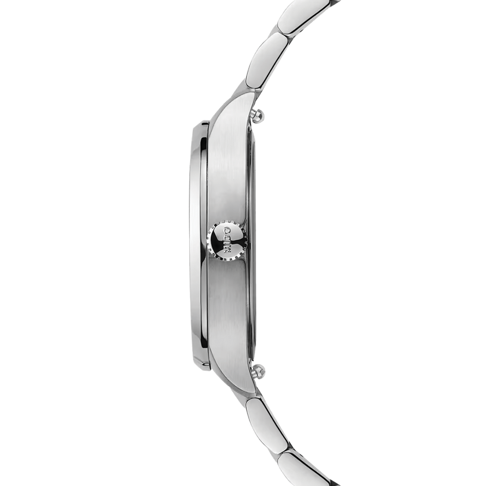 Multifort TV Quartz 28mm - White, Mother-of-Pearl, Diamond-Set on Bracelet