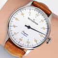 Pangaea 40mm - White on Leather Strap