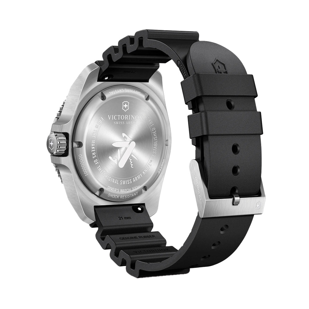 Dive Pro Quartz 43mm - Black on Rubber Strap