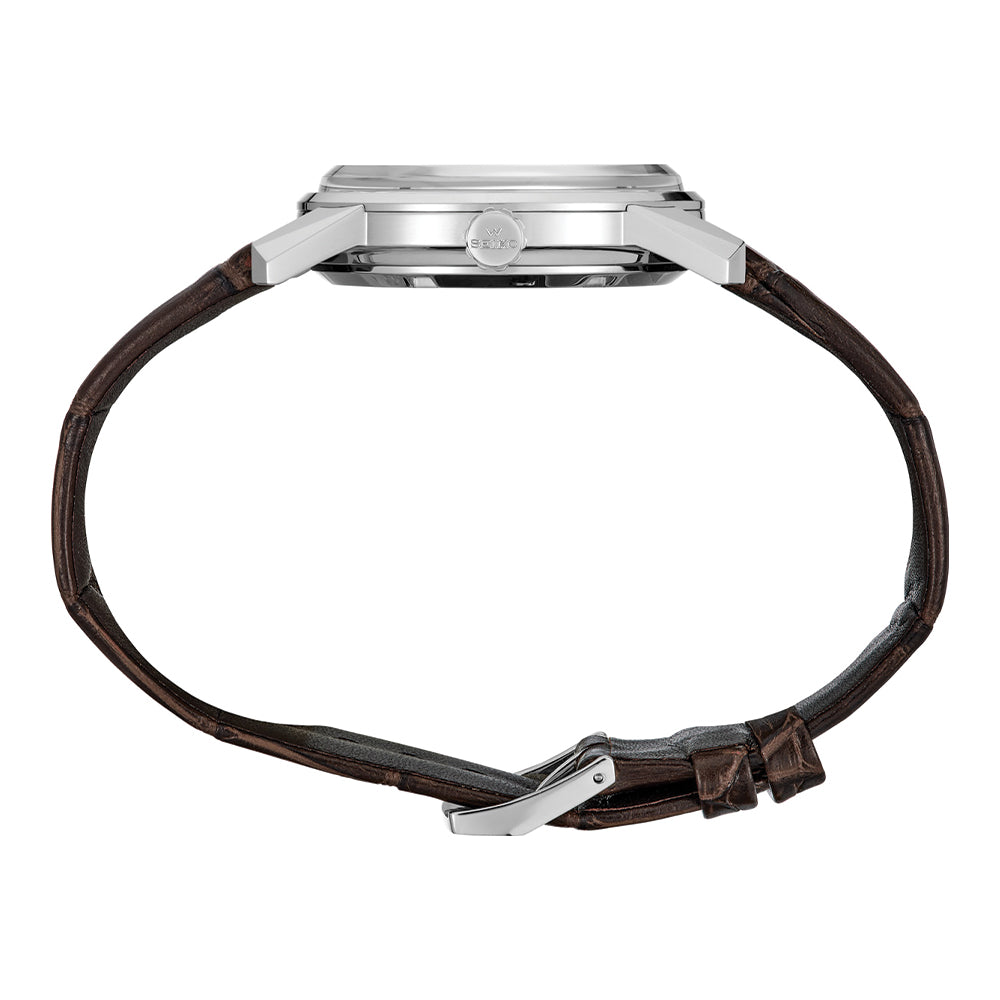 SJE087 King Seiko Limited Edition 38.1mm - Silver on Leather Strap