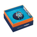 Marine Star E1 Team Miami Chronograph 43mm - Blue on Leather Strap w/ Extra Silicone Strap