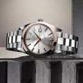 Gentleman Powermatic 80 Silicium Solid 18K Gold bezel 40mm - Silver on Bracelet