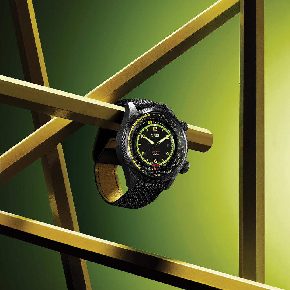 Bamford Limited Edition ProPilot Altimeter ‘Mission Control’ 47mm - Black on Fabric Strap