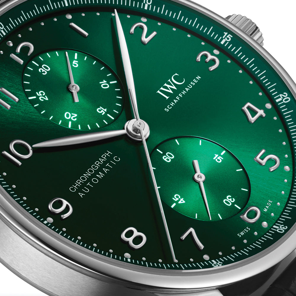 Portugieser Chronograph 41mm - Green on Leather Strap