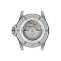 Tissot Seastar 2000 professional stainless steel caseback with exposed movement and rotor