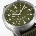 Khaki Field Power Reserve Mechanical 40mm Green on Fabric Strap