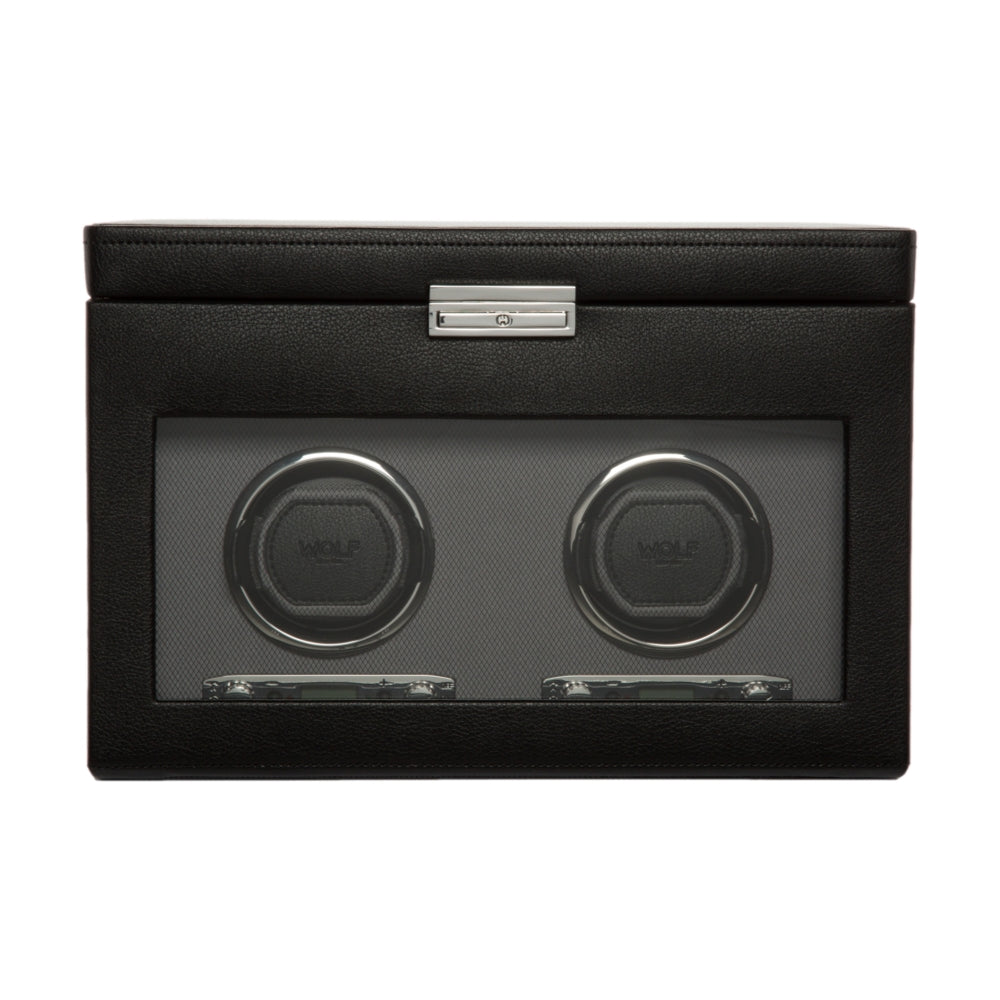 Viceroy Double Watch Winder with Storage - Black