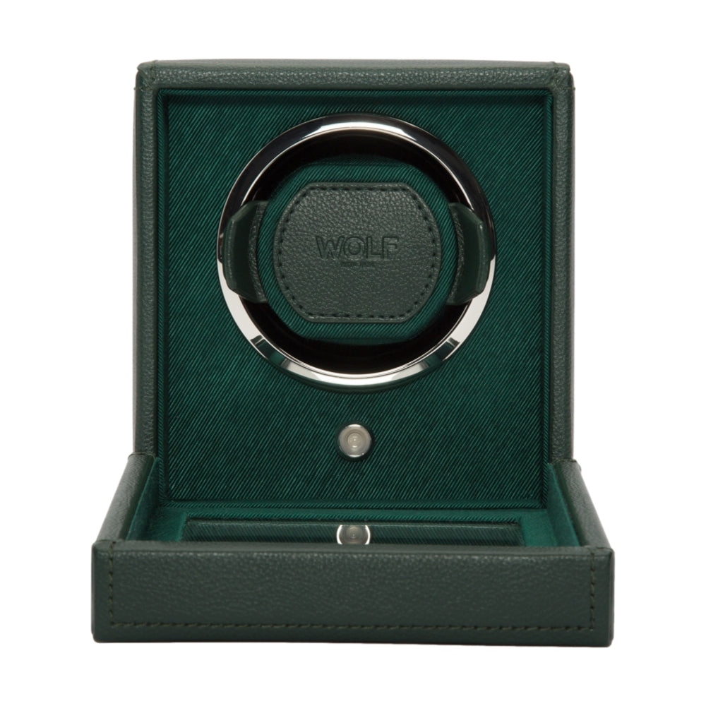 Cub Single Watch Winder with Cover - Green