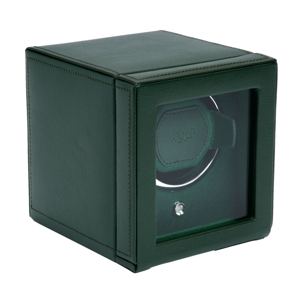 Cub Single Watch Winder with Cover - Green