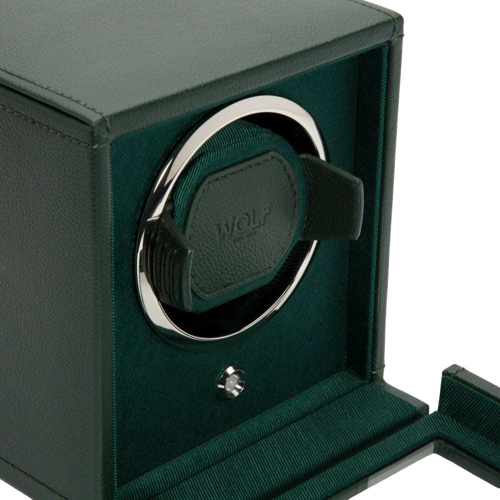 Cub Single Watch Winder with Cover - Green