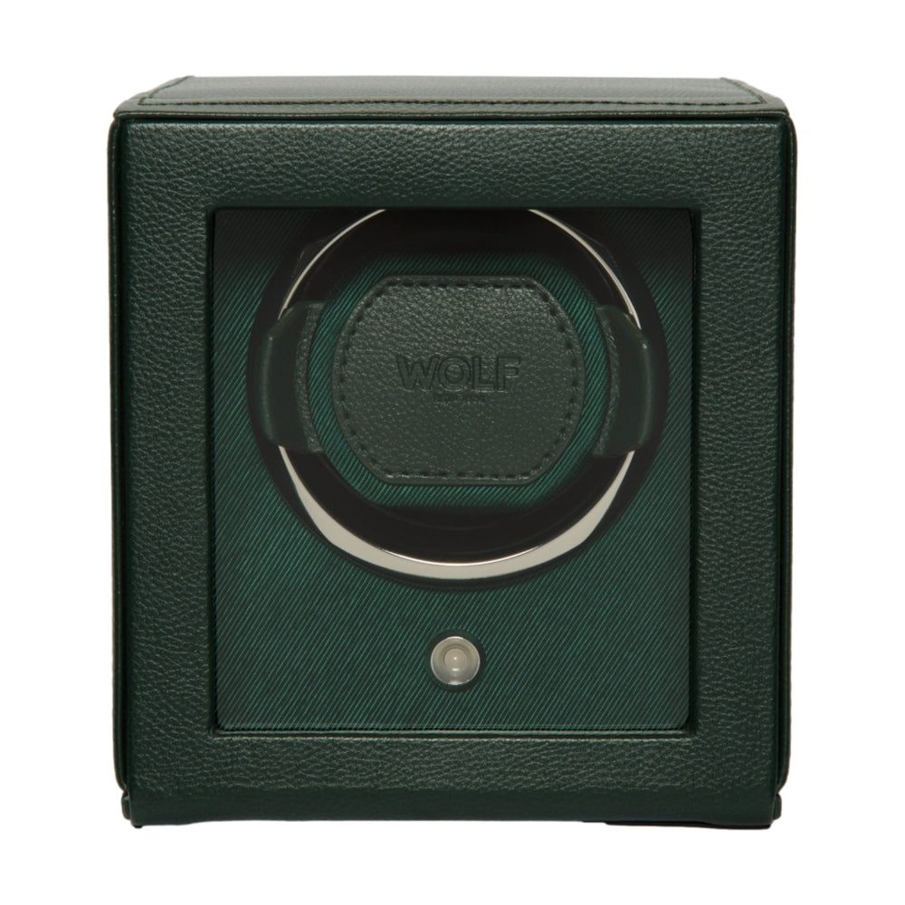 Cub Single Watch Winder with Cover - Green