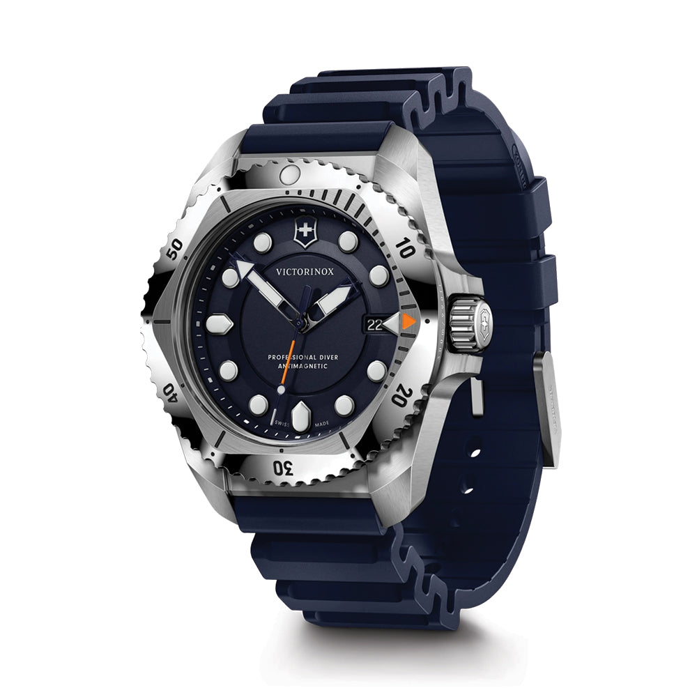 Dive Pro Quartz 43mm - Blue on Rubber Strap