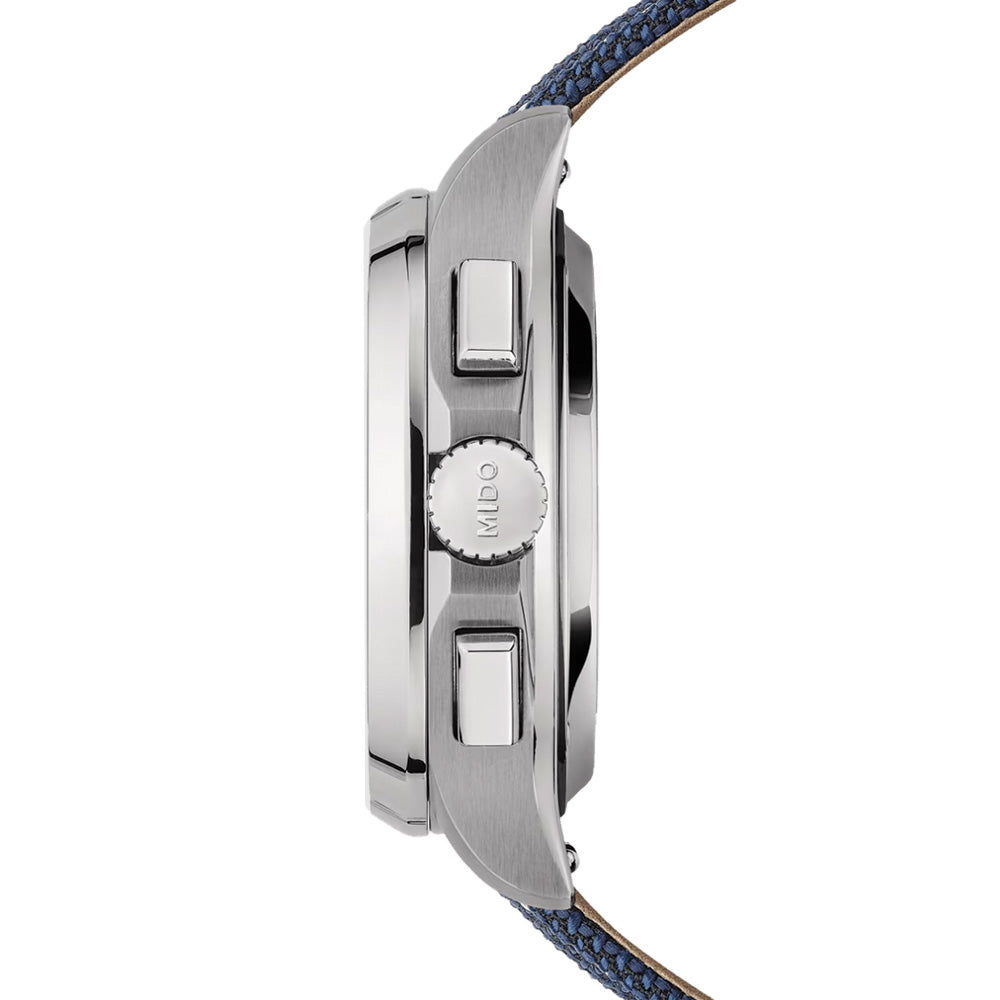 Multifort TV Chronograph Special Edition 42mm - Blue on Bracelet w/ Extra Fabric Strap