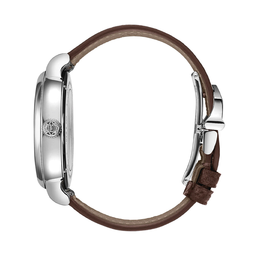 Portofino Pointer Date 39mm - Silver-Plated on Leather Strap