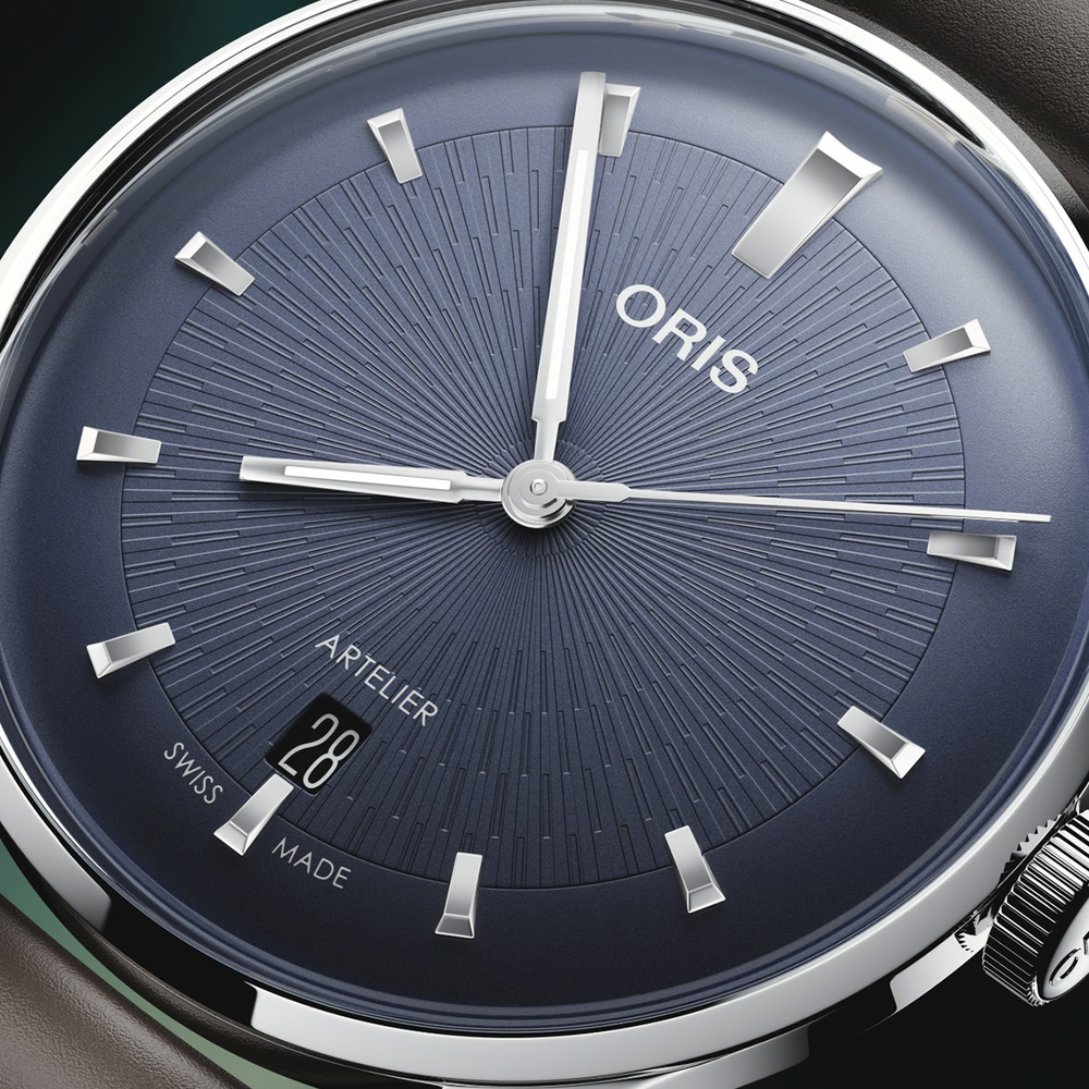 Artelier Date 38mm - Blue on Leather Strap