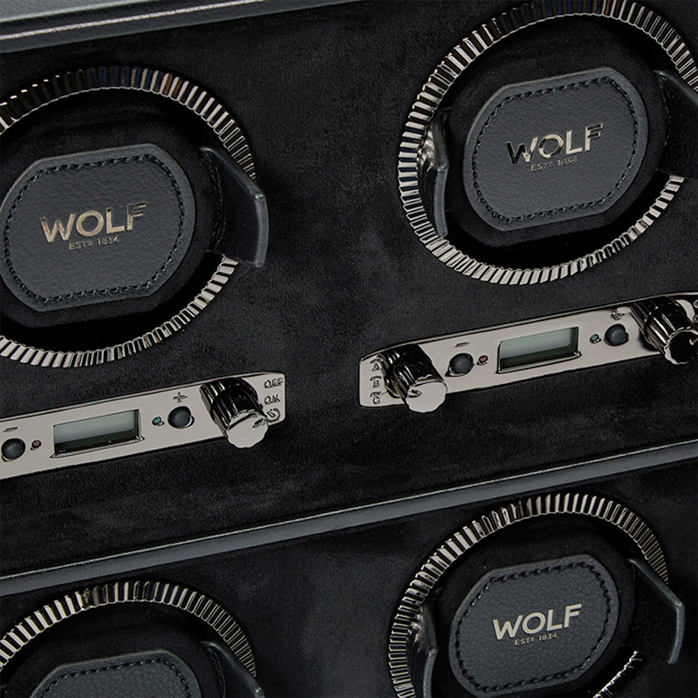 British Racing 6 Piece Watch Winder - Black