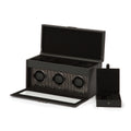 Axis Triple Watch Winder With Storage - Power Coat