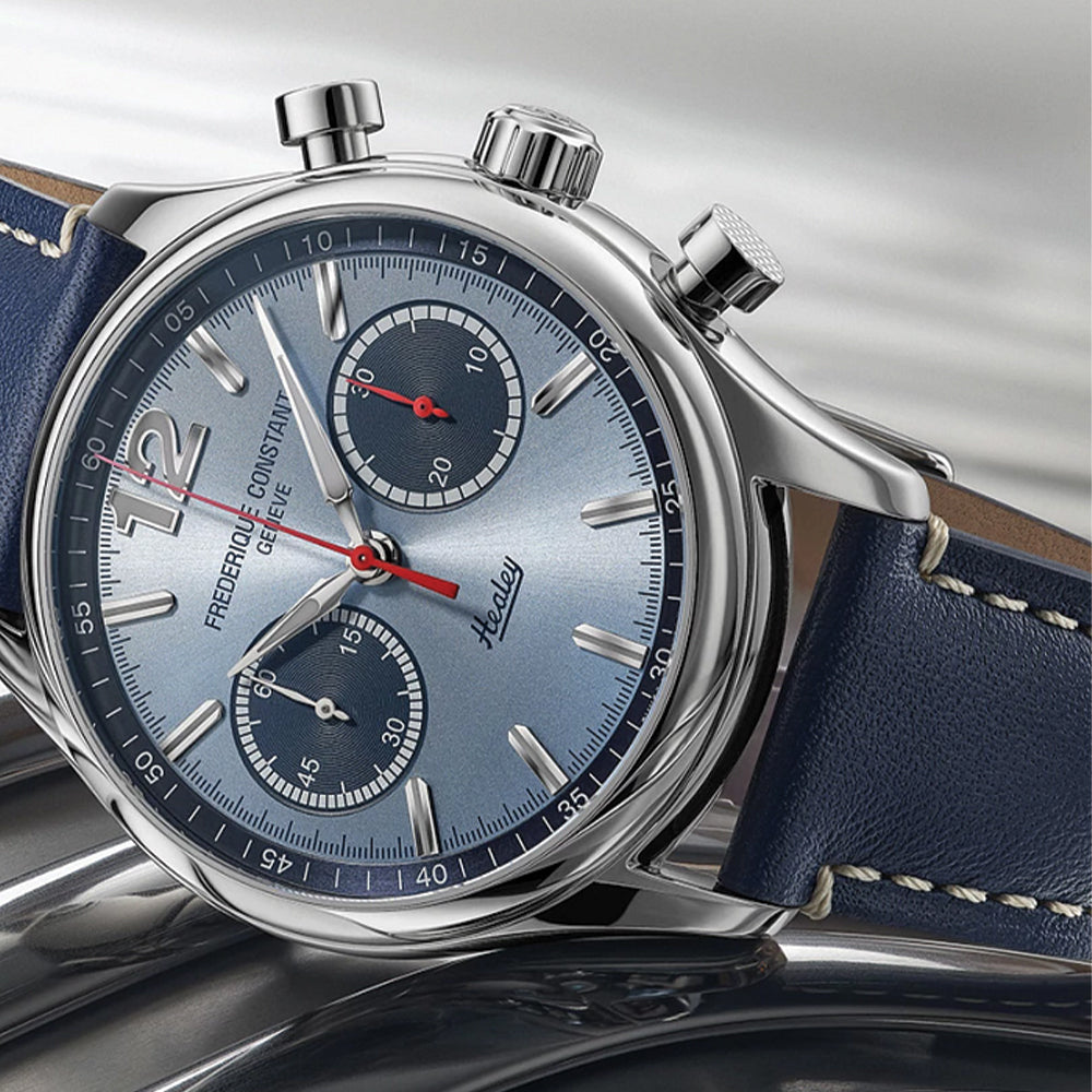 Classics Vintage Rally Healey Automatic Chronograph Limited Edition 42mm - Blue on Leather Strap