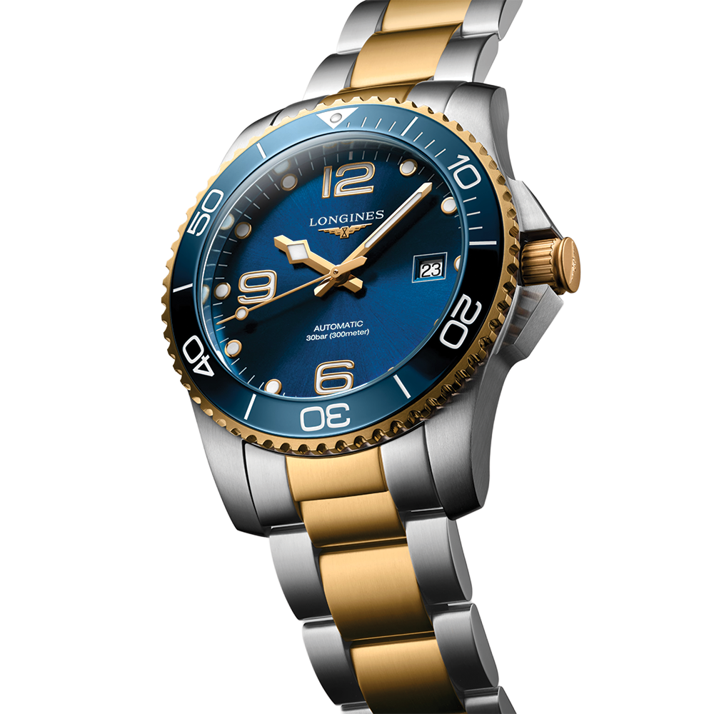 HydroConquest Two-Tone 41mm - Blue on Bracelet