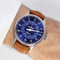 Pangaea Day Date 40mm - Blue on Leather Strap