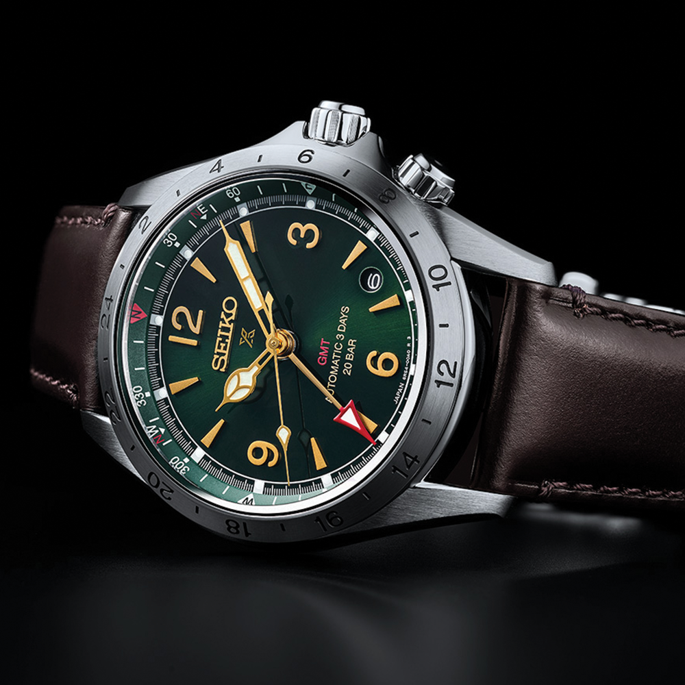 HBC007 Prospex Land 39.5mm - Green on Leather Strap