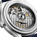 Master 34mm - White, Mother-of-Pearl, Diamond-Set on Leather Strap