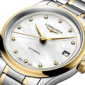 Master 2N Yellow Gold Tow-Tone 34mm - White, Mother-of-Pearl, Diamond-Set on Bracelet