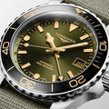 HydroConquest GMT 41mm - Green on Fabric One Piece Strap