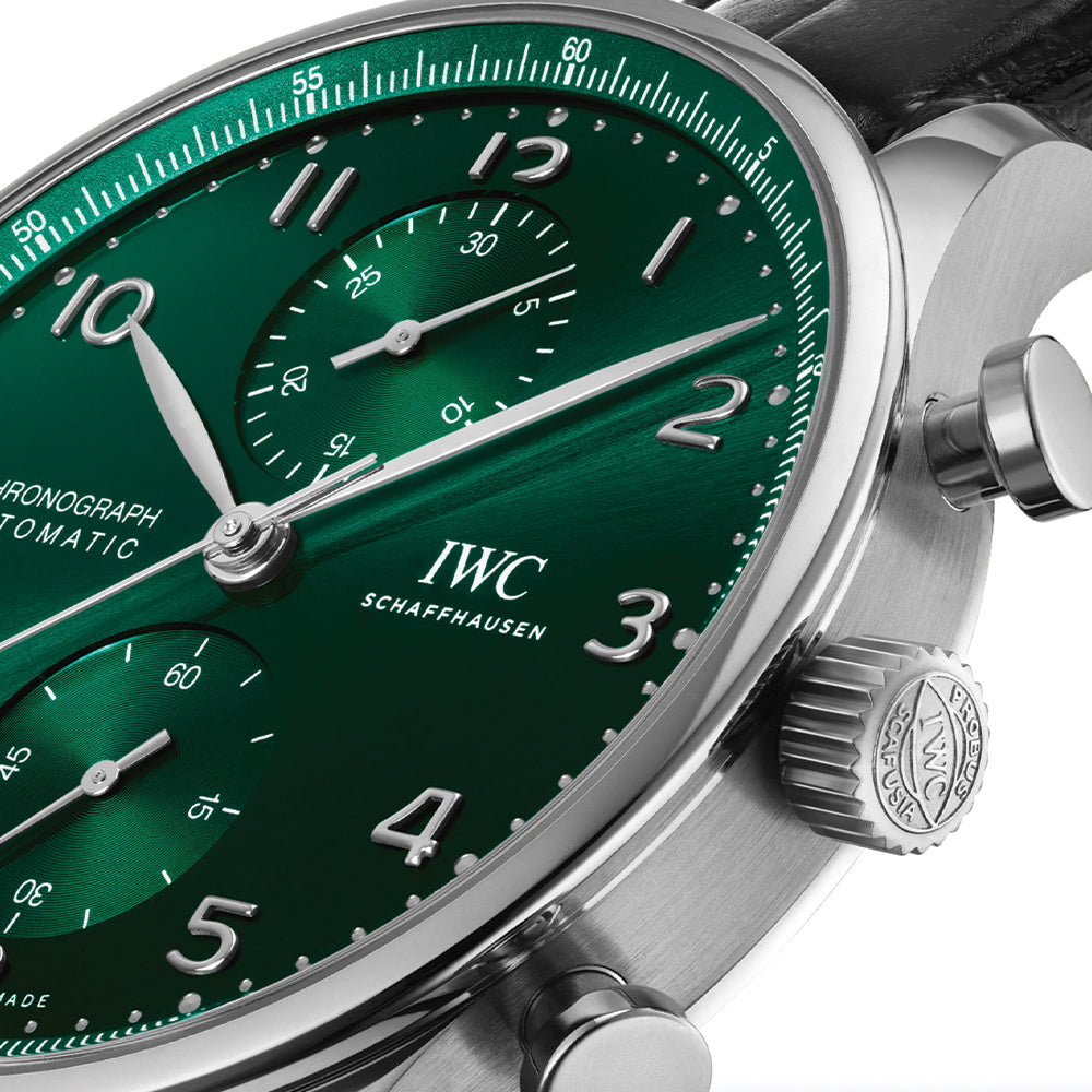 Portugieser Chronograph 41mm - Green on Leather Strap