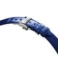 PrimaLuna Moonphase 34mm - Opaline Ivory on Blue Leather Strap
