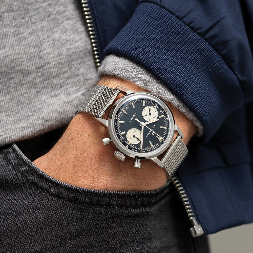 American Classic Intra-Matic Chronograph H 40mm - Black on Bracelet