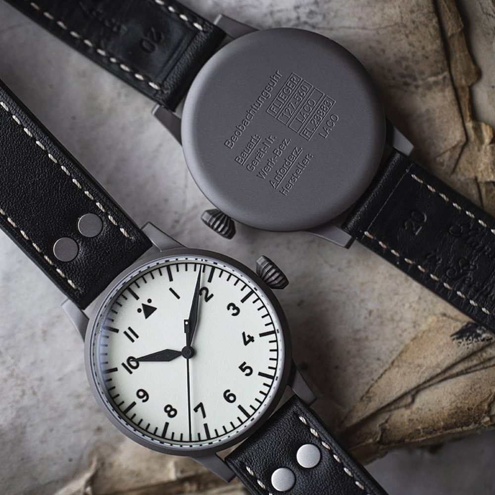 Pilot Watch Original Venedig 42mm - White on Leather Strap