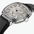 American Classic Cushion Mechanical 34mm - Silver on Leather Strap