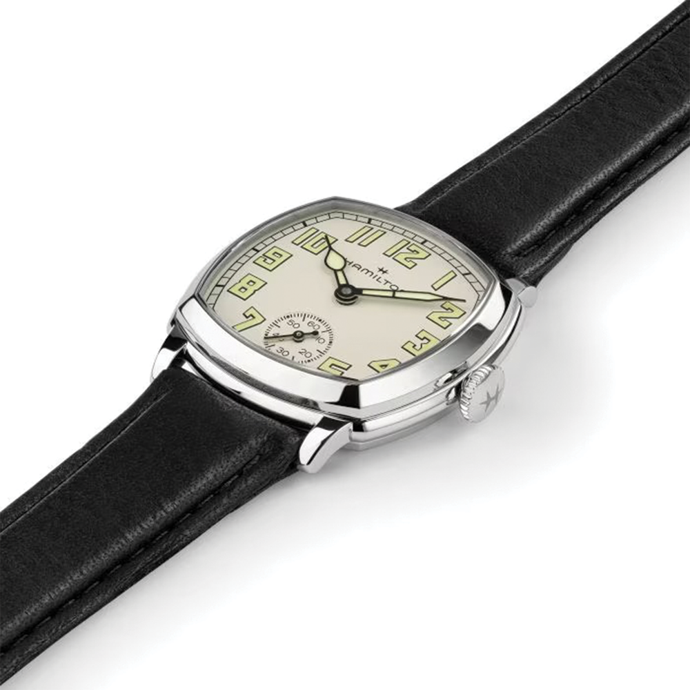 American Classic Cushion Mechanical 30mm - Beige on Leather Strap