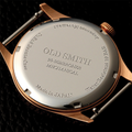 OLD SMITH Bronze No-Date 38mm - Brown on Red x Beige Fabric Strap