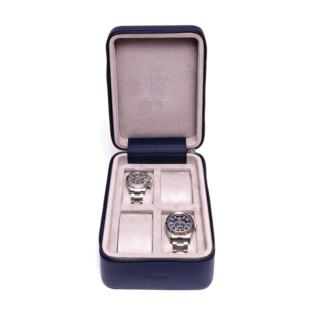 Hyde Park Four Zip Case - Navy