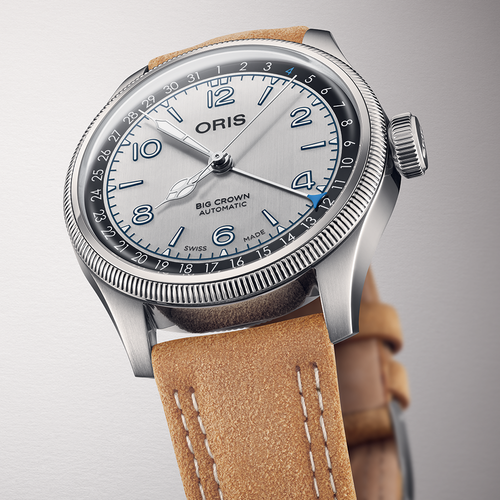 Big Crown Pointer Date Lou Gehrig Limited Edition 40mm - Silver on Leather Strap w/ Additional Fabric Strap