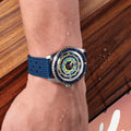 Ocean Star Decompression Worldtimer 40.5mm - Blue on Rubber Strap w/ Additional Bracelet