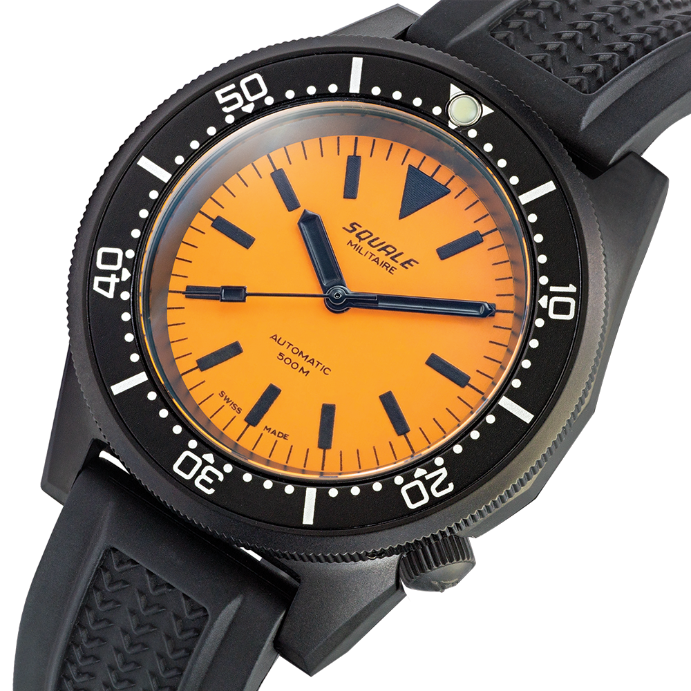 1521 Black DLC 42mm - Orange on Bracelet
