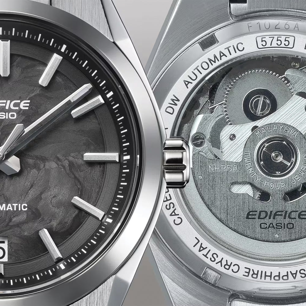EFK-100CD-1A EDIFICE Automatic 39mm - Grey on Bracelet