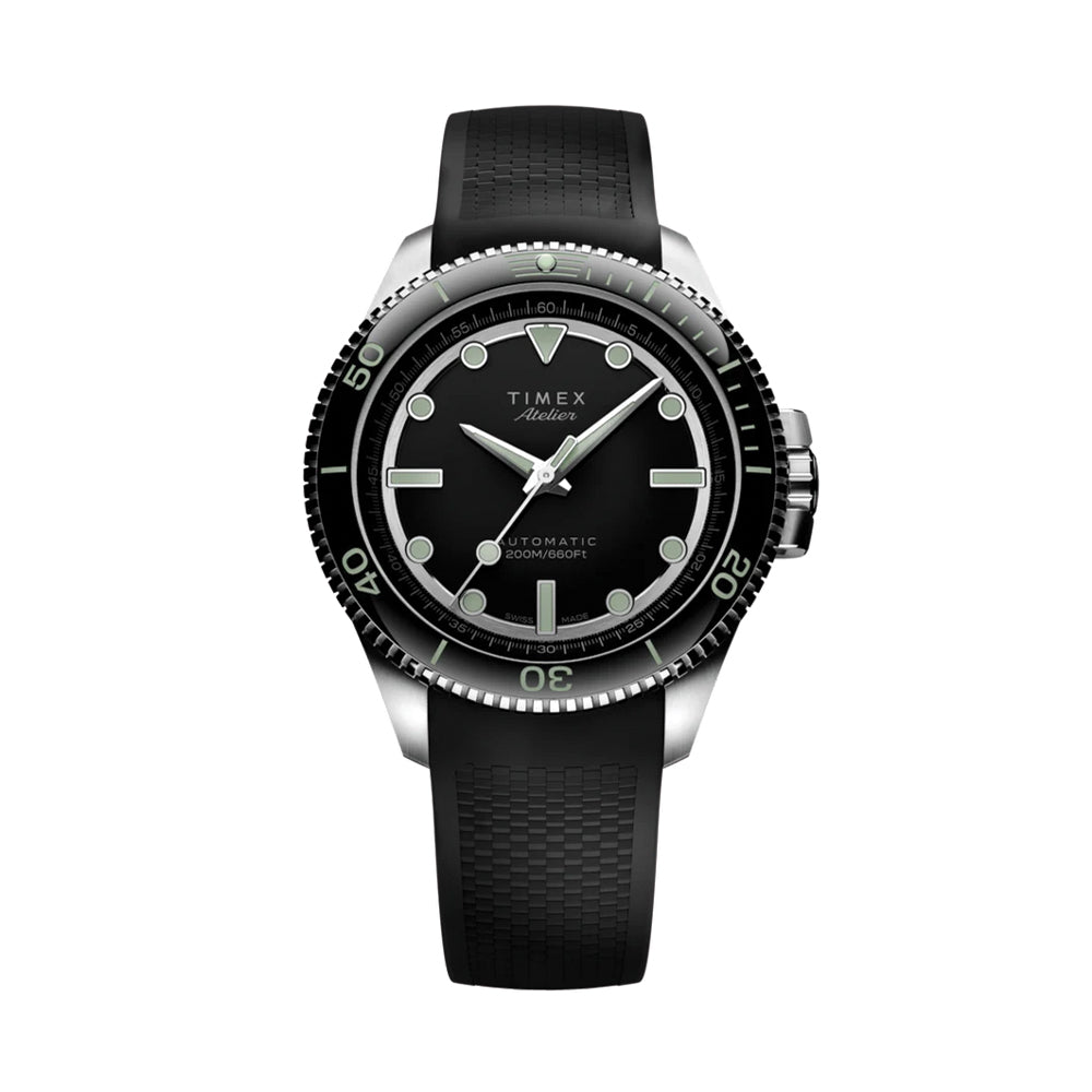 Atelier Marine M1a 41mm - Black on Rubber Strap