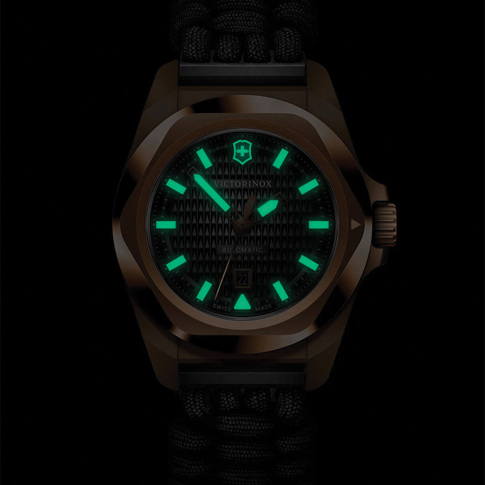 I.N.O.X. PVD 5N Gold-Tone 32mm - Black on Nylon Strap