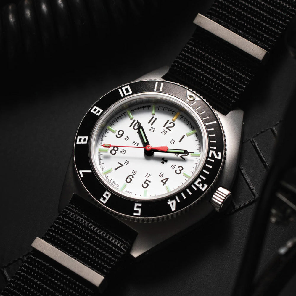 SSNAV No Date Arctic Edition 41mm - Arctic on Nylon Defense Standard Strap