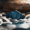 Sector II Field Titanium Dusk 38mm - Blue on Rubber Strap