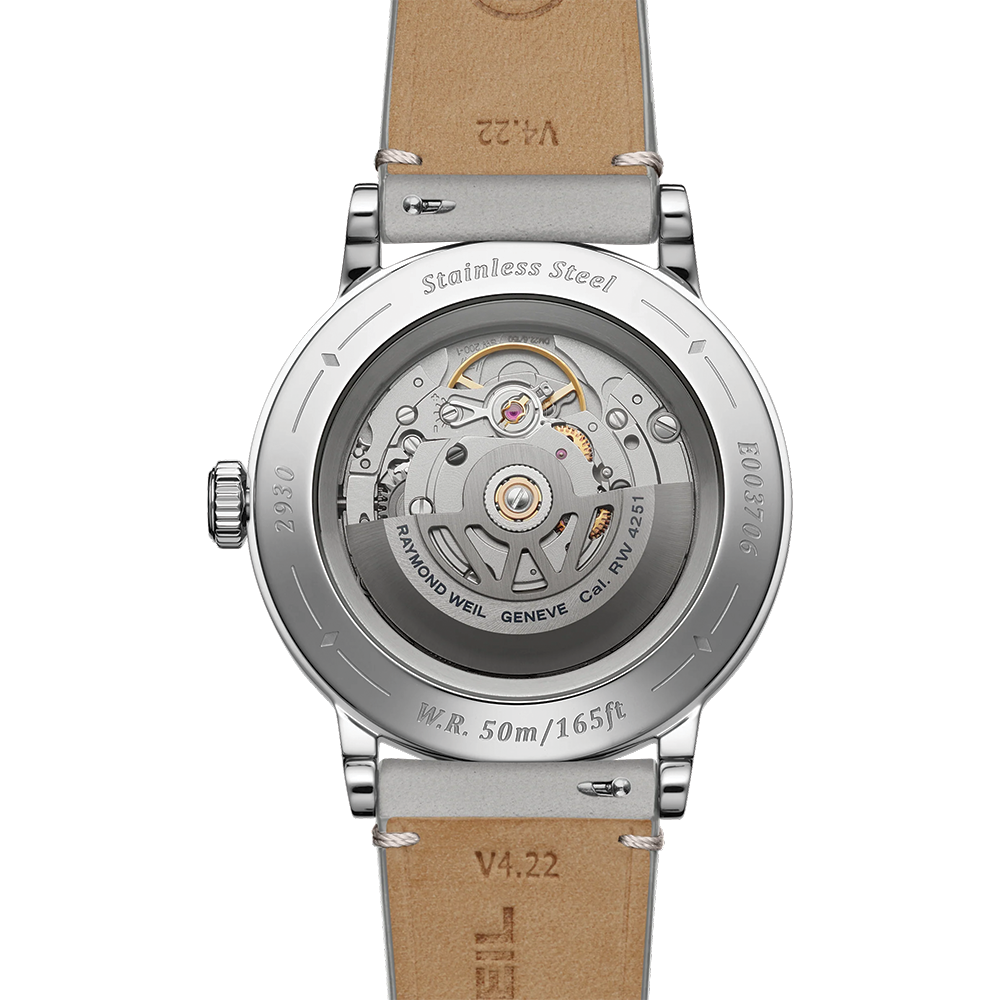 Millesime Small Seconds Tuxedo Dial 39mm - Red on Leather Strap