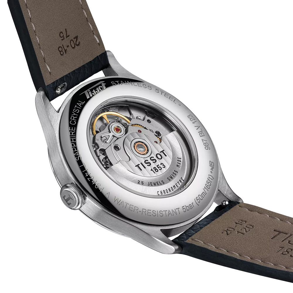 Heritage 1938 COSC 39mm - Silver on Leather Strap and Stainless Steel Bracelet