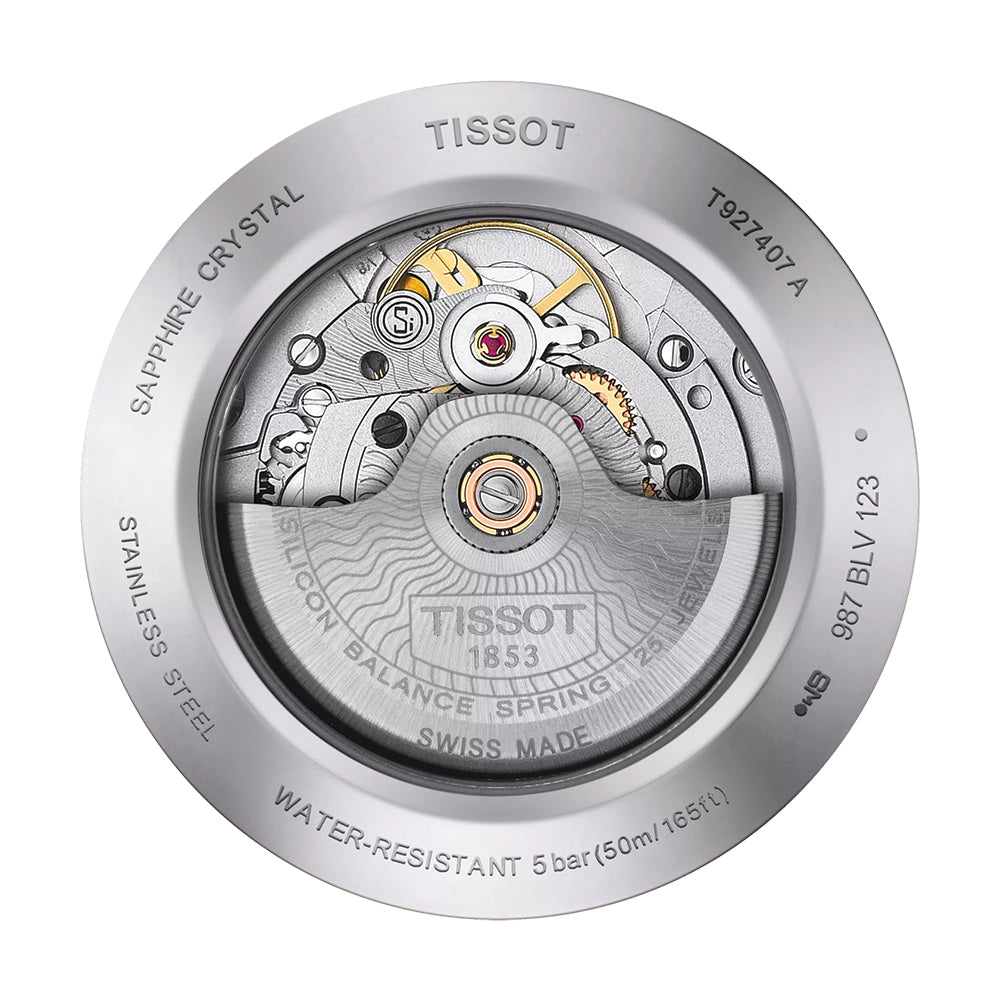 Gentleman Powermatic 80 Silicium Solid 18K Gold bezel 40mm - Black on Leather Strap